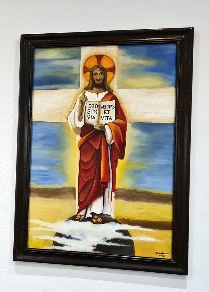 pintura de Cristo Maestro